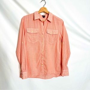 Patagonia Lightweight A/C Buttondown Organic Cotton and Hemp Striped Shirt